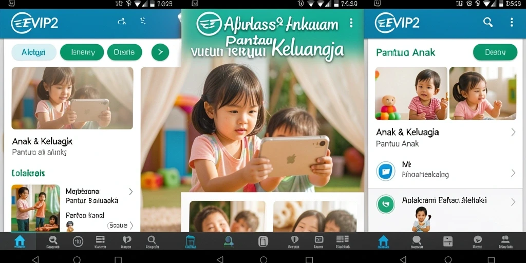 Screenshot EVIP2 menampilkan antarmuka pemantauan anak yang intuitif.