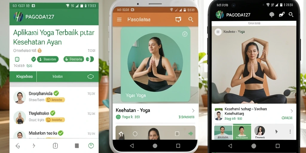 Tampilan antarmuka aplikasi PAGODA127 yang sederhana dan intuitif untuk praktik Yoga.