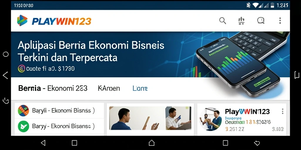 Antarmuka aplikasi PLAYWIN123 yang intuitif untuk berita Ekonomi Bisnis.