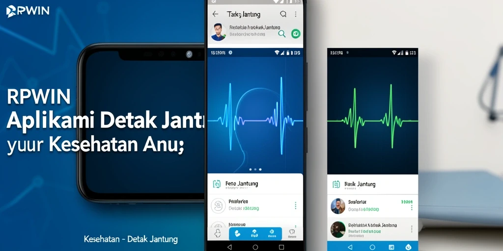 Tampilan antarmuka utama aplikasi Detak Jantung RPWIN dengan fungsinya yang intuitif.