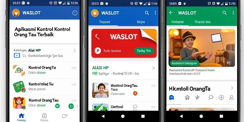 Antarmuka WASLOT yang sederhana untuk kontrol orang tua.